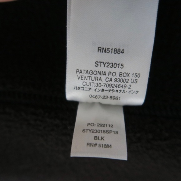 Patagonia‎ Synchilla Fleece Black Vest Zip Up Outdoor Athletic Camping XS - Picture 7 of 10